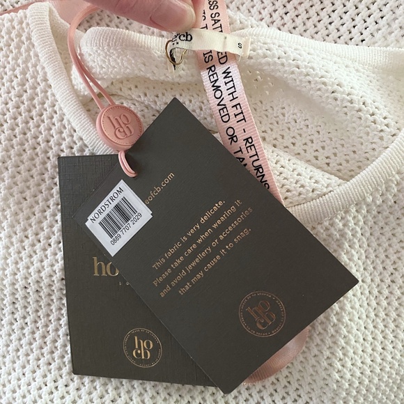 NEW House of CB Yves Knit Top White Small - Picture 16 of 17